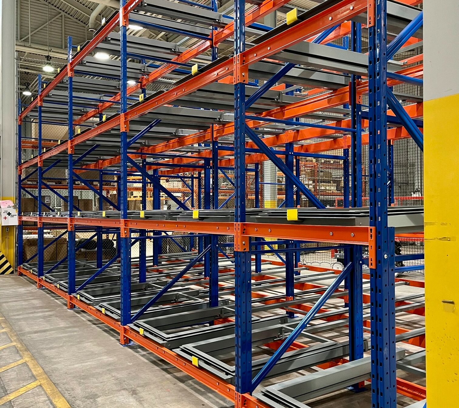 What is pushback racking 3D Storage Pushback racking system installed in a warehouse